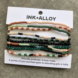 Ink + Alloy multi-strand bead bracelets